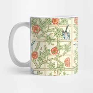 William Morris Vintage Trellis Pattern on Cream Mug